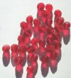 25 8mm Faceted Light Siam Ruby Firepolish Beads